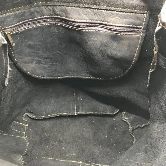 Backpack Large Handcrafted Rucksack Brown Thick Leather ALL THE PRETTY HORSES - Picture 6 of 10